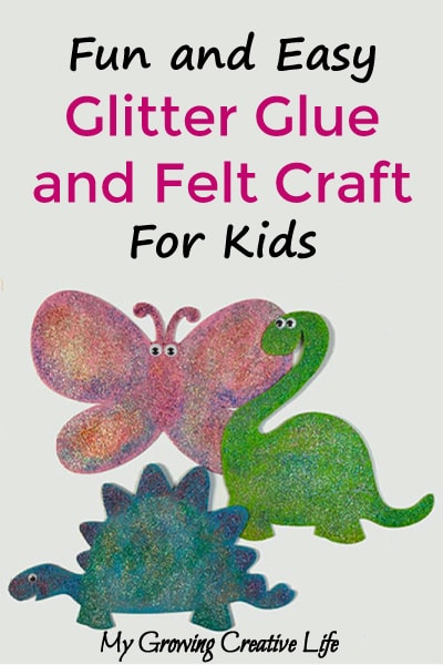 Glitter Glue and Felt Craft for Kids