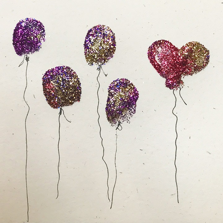 Simple DIY Glitter Valentine's Day Cards - My Growing Creative Life