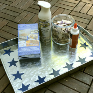 Supplies For Making Beach Shells Serving Tray