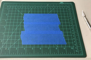 Painters tape on cutting mat