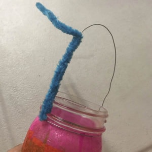 Wrapping wire handle with pipe cleaner