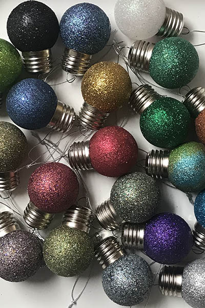 How To Make Glitter Light Bulb Ornaments for Christmas