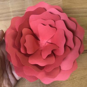 Completed fifth layer of paper flower