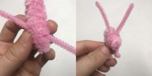 Adding pipe cleaner for pig ears