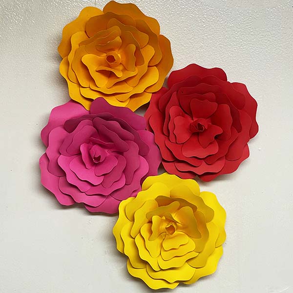 Free Paper Flower Template:  Create Easy Colorful Flowers