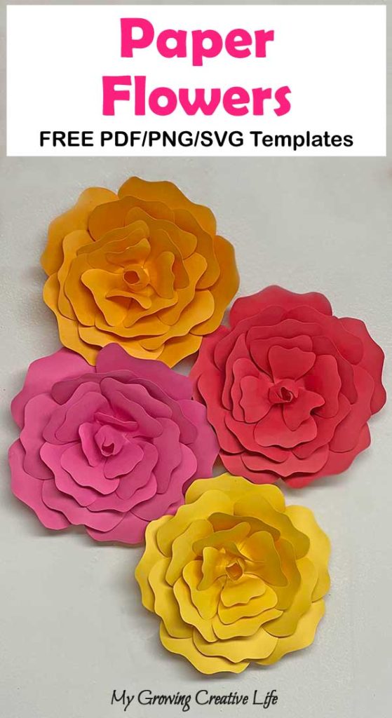 Free Paper Flower Template Create Easy